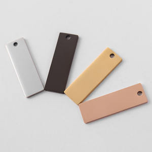 304 in acciaio inox finitura a specchio rettangolo ornamenti portachiavi barra vuota per incisione - Product Image 4