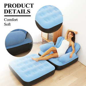 <strong>Air</strong> <strong>Sofa</strong> <strong>Bed</strong> Inflatable Couch Durable Comfortable Multi Functional Inflatable <strong>Sofa</strong> <strong>Bed</strong> <strong>5</strong> in <strong>1</strong> PVC Foldable MART Blue or Brown - Product Image 3