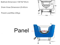 Baignoire de toilettage pour animaux de compagnie Baignoire spa pour animaux de compagnie en acier inoxydable table de toilettage manuelle pour chiens de compagnie