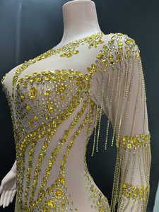 Novance Y4671 Mới Đến Dropshipping Thanh Lịch Buổi Tối Ăn Mặc 2025 <span class=keywords><strong>Prom</strong></span> Dresses Sang Trọng Thạch Vàng Tua Ăn Mặc Cho Đảng - Product Image 6