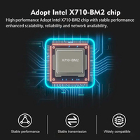 Adopter en usine Intel X710-Bm2 carte d'interface adaptateur réseau 2 X SFP + 10gbps double Port Pcie3.0 X8 Pcie Riser Card