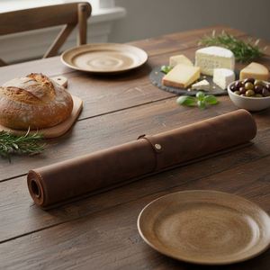 Modern Genuine Leather Placemat <b>Large</b> Comfortable Heat Insulation Dirt-Resistant Office <b>Desk</b> Mat Thick Promotional Welcome Gifts - Product Image 4