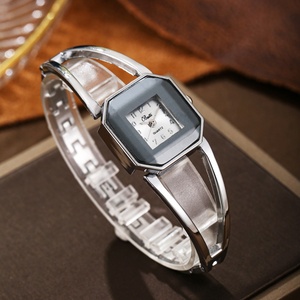 2025 New Cross-Border Fashion Women's Quartz Watch Square Korean Style Alloy Square <b>Bangle</b> Watch in Stock Dropshipping - Product Image 1