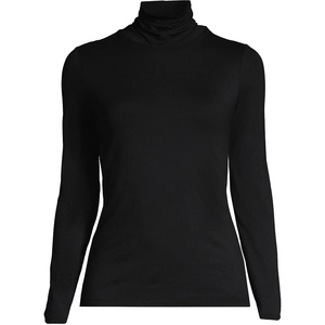 <span class=keywords><strong>T</strong></span>-<span class=keywords><strong>Shirt</strong></span> à col roulé 56% coton 38% rayonne et 6% Spandex Jersey respirant et doux pour femmes - Product Image 2
