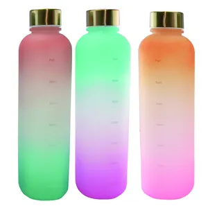 Bottiglie di acqua potabile con Logo personalizzato motivazionale gratuito Tritan BPA in plastica di lusso da 32 once