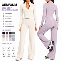 Ensemble de vêtements de sport pour femmes de haute qualité, veste de yoga, vêtements de sport athlétiques, vêtements de gym, pilates, vêtements d'entraînement, haut à manches longues, OEM ODM