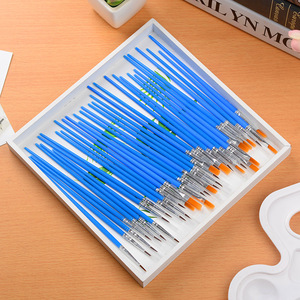 BOMEIJIA Lot de pinceaux simples pour <span class=keywords><strong>peinture</strong></span> acrylique, aquarelle, huile, manche en plastique, <span class=keywords><strong>pinceau</strong></span> plat pour la <span class=keywords><strong>peinture</strong></span> - Product Image 6