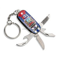 Toptan Katlanır Küçük Şişe Açacağı Karabina Bıçak Küba Hediyelik Eşyaları Metal Özel Logo Çok Amaçlı Mini Cep Anahtarlık Bıçağı