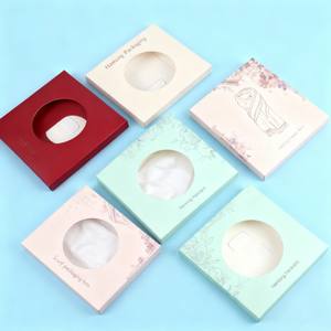 Boîte en carton imprimée personnalisée bon marché couverture chaussettes paquet boîte avec fenêtre recyclable papier kraft nouveau-né vêtements boîte-cadeau - Product Image 1