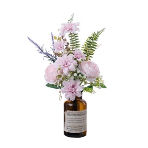 Bouquet de fleurs artificielles CallaFloral, violet rose, plastique, décoration de mariage à domicile, CF02037 - Product Image 5