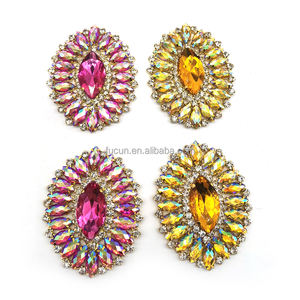 Vente en gros d'appliques personnalisées en cristal de forme ovale simple pour fille diable caraïbes Samba Costume carnaval brésil plume sac à dos - Product Image 5