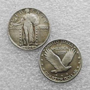 Moneta commemorativa in stile antico del 1924-S, D, con <span class=keywords><strong>Aquila</strong></span> e Stelle sotto, da un quarto di dollaro degli Stati Uniti, ideale come regalo o decorazione per la casa. - Product Image 1
