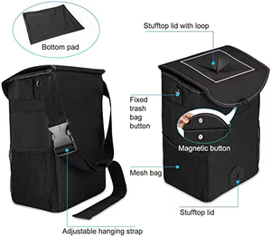 Tùy Chỉnh Leakproof Xe Thùng Rác Có Thể Xe Thùng Rác Có Thể Với Nắp Và Lưu Trữ Túi Xe Rác Lưu Trữ Túi - Product Image 2