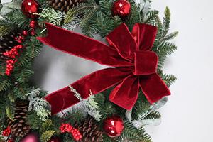 Guirlandes de Noël de baies de fruits rouges artificielles personnalisées 30 pouces couronnes artificielles festives - Product Image 4