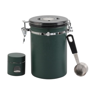 Stainless Steel <b>Coffee</b> Container Airtight with Small Travel Container <b>Coffee</b> Bean Storage Canister with Scoop Green - Product Image 6