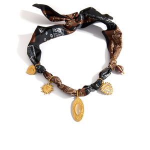 Collar de Bufanda DIY con Colgante de Corazón, Chapado en Oro de 18K, Estilo Bohemio, Joyería Casual de Moda - Product Image 5