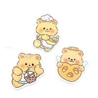 Diffuseur de parfum pour voiture Butter Bear, film absorbant en coton, papier pour rétroviseur, design de dessin animé mignon, parfum multi-choix, aromathérapie