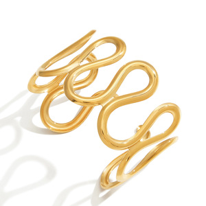 กำไลข้อมือสแตนเลสลายคลื่น เครื่องประดับสำหรับทุกเพศ ของขวัญจากเมืองอี้หวู่ - Product Image 5