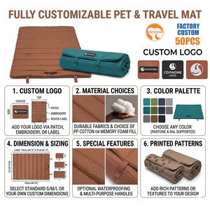 Tapis de lit <span class=keywords><strong>pour</strong></span> <span class=keywords><strong>chien</strong></span> de grande taille lavable en plein air avec logo personnalisé, housse amovible imperméable, tapis de voyage <span class=keywords><strong>pour</strong></span> animaux de compagnie en nylon écologique <span class=keywords><strong>pour</strong></span> les grands chiens - Product Image 2