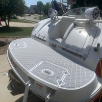 Tapis de pont en mousse EVA auto-adhésif style SeaDek MarineMat pour plateforme de bain et cockpit de bateau Four Winns 260 Horizon 2013