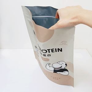 Bolsa de pie a prueba de humedad Bolsa de embalaje de proteína de suero vacía de fondo cuadrado - Product Image 1