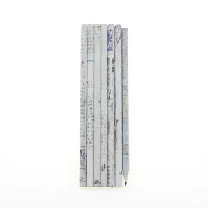 Customized Logo Eco- friendly Recycled Paper Pencil Newspaper hb Pencil