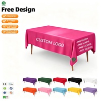 Nappes jetables personnalisées en plastique - Housses de table en film PE couleur unie, résistantes à l'huile pour fêtes et événements, articles promotionnels