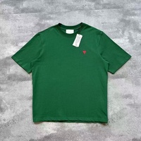 T-shirts en coton pur brodés avec logo, coupe ample et confortable, col rond, de haute qualité, marque de créateur, vente en gros