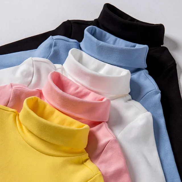 Long Sleeve Kids T- shirt Pure Cotton Warm Children Shirt for Winter Autumn