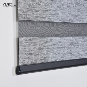 BK501 fenêtre occultant Double couche tissu moderne <span class=keywords><strong>Projection</strong></span> bureau stores manuel baguette tige système zèbre aveugle ombre - Product Image 6
