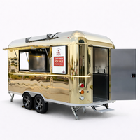 Camion de restauration rapide entièrement équipé, bar mobile et chariot à café avec remorque de traiteur pour glaces et hot-dogs, cuisine complète