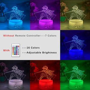 Lámpara Led de acrílico para dormitorio, luz de mesa 3d de Anime, Demon Slayer, bonito Kamen Nidouzi, regalo de cumpleaños decorativo, novedad - Product Image 5