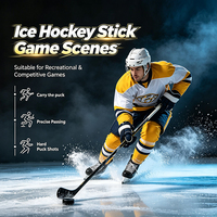 Nouvelle Crosse de Hockey sur Glace Pro Mid-Kick à Charge Énergétique, Manche Cinq Faces, Poignée Ergonomique pour Joueurs Offensifs et Défensifs en Compétition
