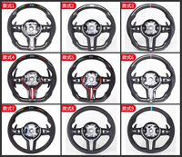 Volant sport à 3 branches en cuir et fibre de carbone pour Série 3, avec LED, pour M3/M5, couleur personnalisée