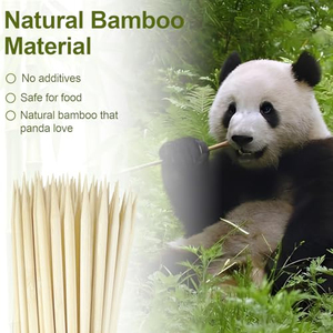 Biodegradable Korean Style Semi-pointed Square Bamboo Charcoal <b>Skewers</b> BBQ Sticks with Your Logo - Product Image 3
