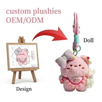 Porte-clés personnalisable en peluche OEM, rembourrage en coton PP, taille variée, anti-stress, tissu super doux, Halloween