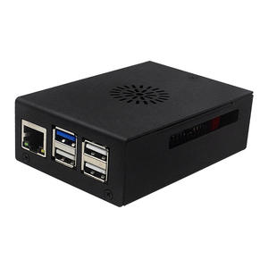 批发橙色<span class=keywords><strong>Pi</strong></span> 5 Pro金属外壳黑色铝合金外壳，带风扇和Opi 5pro可选天线和库珀散热器 - Product Image 1