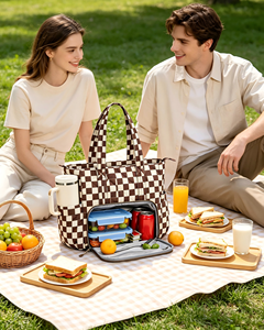 Borsa Termica Pieghevole da Donna in Poliestere con Capacità 21L, Scomparto per Laptop da 15.6 Pollici e Portabicchieri da 40oz - Product Image 6