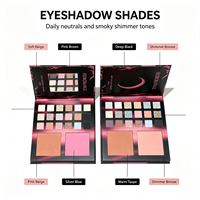 Palette de maquillage multi-couches style livre pour fards à paupières et blush, étui rigide, OEM ODM, approvisionnement en gros, personnalisation par dessin, personnalisation par échantillon