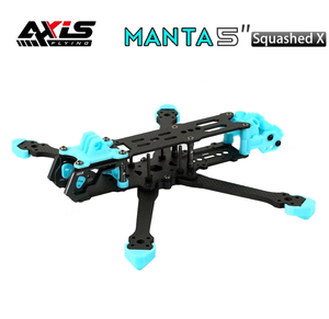Axisflying <span class=keywords><strong>MANTA5</strong></span> 5 Zoll Carbonfaser DIY FPV Drohnen-Rahmen Squashed X Frame Kit Freestyle Cinematic Drohne - Product Image 2
