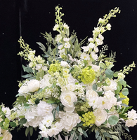 Fleur de carnation artificielle en soie de haute qualité, à toucher réaliste, bon marché, pour la décoration de table de mariage