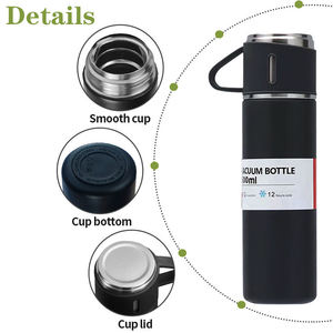Wholesale 500ml Portable Business 304 Stainless Steel Vacuum Flask Gift Set Water <b>Bottle</b> With Handle Lid - Product Image 5