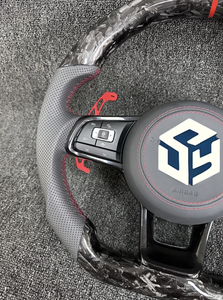 Per Volkswagen VW <span class=keywords><strong>Polo</strong></span> MK <span class=keywords><strong>Golf</strong></span> <span class=keywords><strong>5</strong></span> 6 7 7.<span class=keywords><strong>5</strong></span> 6R Passat CC Gti Gte volante a fondo piatto in pelle - Product Image 3