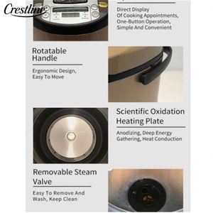 Olla Arrocera Digital Inteligente de Plástico de Lujo, 5L, 10 Tazas, Multifuncional, para Uso Doméstico y en Hoteles, Gran Venta - Product Image 4