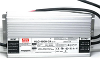 Alimentation LED étanche IP67 pour extérieur, DC12V DC24V, Mean Well HLG-600H 600W, transformateur de driver LED