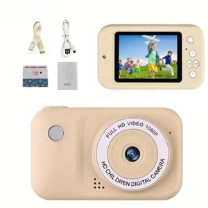 Nouvel appareil photo numérique pour enfants (filles et garçons) avec écran 2,4 pouces, capteur MOS, fonction selfie, design dessin animé, cadeau d'anniversaire, photographie en basse lumière, un clic - Product Image 4