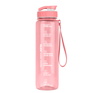 Bouteille d'eau de sport en plastique écologique sans BPA de 32 oz avec marqueur de temps, logo personnalisé, bouteille d'eau motivante pour la salle de sport - Product Image 5