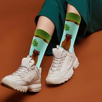 Chaussettes de cheville Capybara bleu clair vert personnalisables Mode de rue unisexe avec logo sur la manchette pour vêtements décontractés et cadeaux
