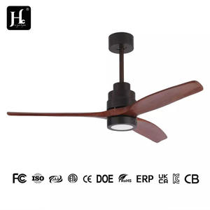 52 Inch 220V/110V <b>Ceiling</b> <b>Fan</b> <b>Remote</b> <b>Control</b> <b>Ceiling</b> <b>Fan</b> Wood Blade Wood Color for Home and Hotel Metal Construction - Product Image 4