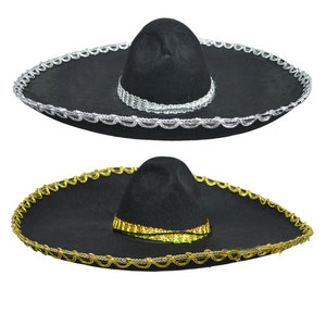 Halloween mexicano sombrero de paja grande fantasma Festival maquillaje actuación tocado accesorios de disfraz - Product Image 5